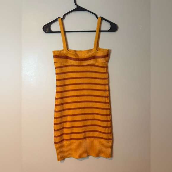 For Love & Lemons Gemma Mini Dress in Marigold & Orange - Picture 4 of 8